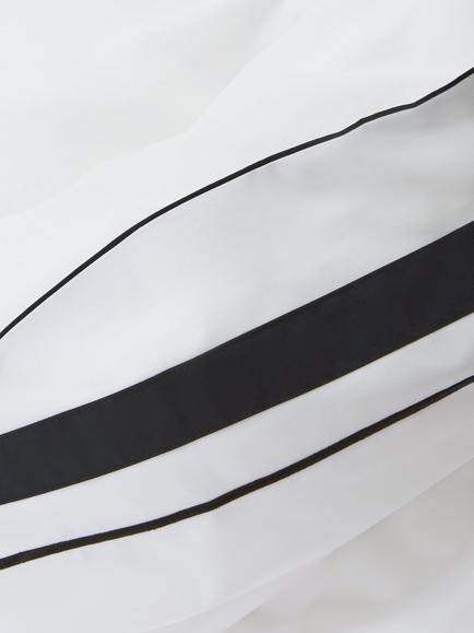 John Lewis Sloane Pure Cotton Percale Duvet Cover Set, 200 Thread Count - view 2, White/Black