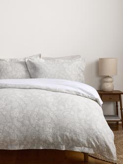 John Lewis Woodblock Duvet Cover Set - view 2, Grey