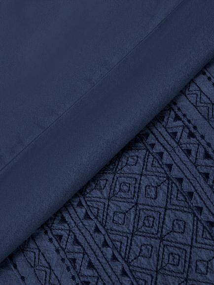 John Lewis Zia Stonewash Cotton Percale Duvet Cover Set - view 2, Blue