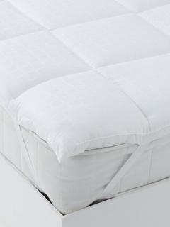John Lewis Breathe Quilted Mattress Topper, White, Double