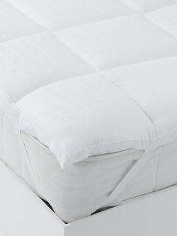 John Lewis Breathe Quilted Mattress Topper, White