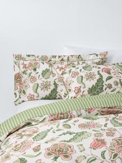 John Lewis x Sanderson Newnham Courtney Reversible Duvet Cover Set, Sweet Pea, Sweet Pea
