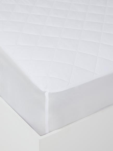 John Lewis Easycare Waterproof Mattress Protector, White