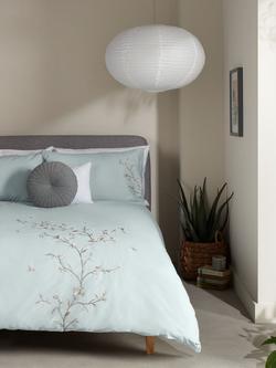 John Lewis Chinese Blossom Duvet Cover Set, Duck Egg