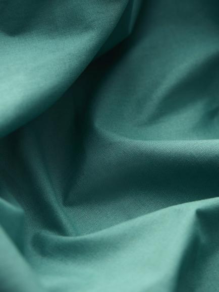 John Lewis Pure Cotton Percale Fitted Sheet - view 2, Spruce Green