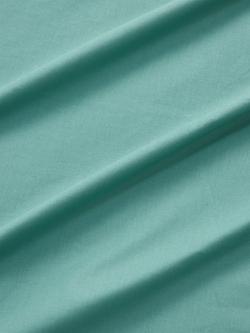 John Lewis Pure Cotton Percale Fitted Sheet - view 2, Spruce Green
