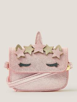 Monsoon Kids' Glitter Unicorn Bag, Pink, Pink