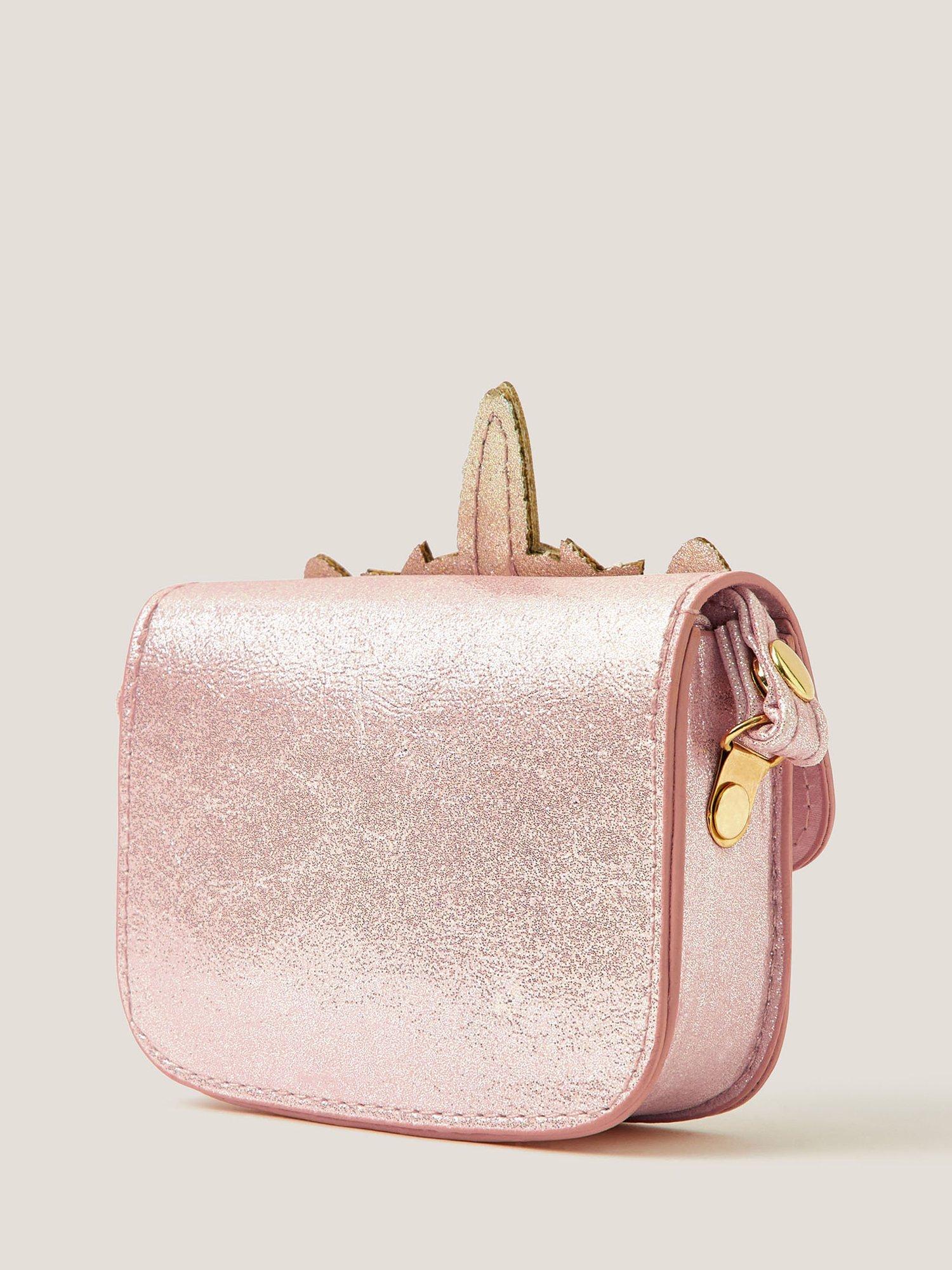 Product image 2 of 4, which shows Monsoon Kids' Glitter Unicorn Bag, Pink