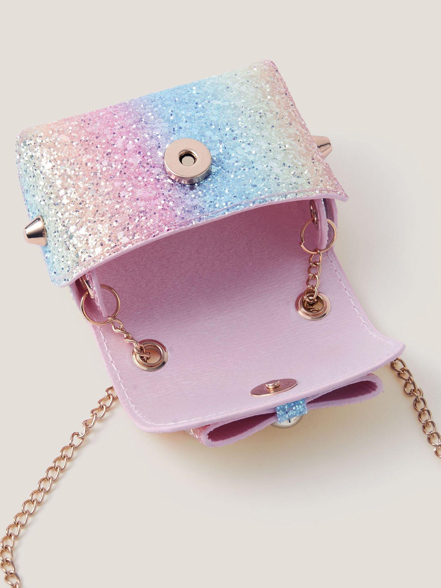 Product image 3 of 4, which shows Monsoon Kids' Rainbow Glitz Mini Bag, Multi