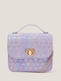 Monsoon Kids' Rainbow Heart Satchel Bag, Multi, Multi