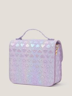 Monsoon Kids' Rainbow Heart Satchel Bag, Multi - view 2, Multi