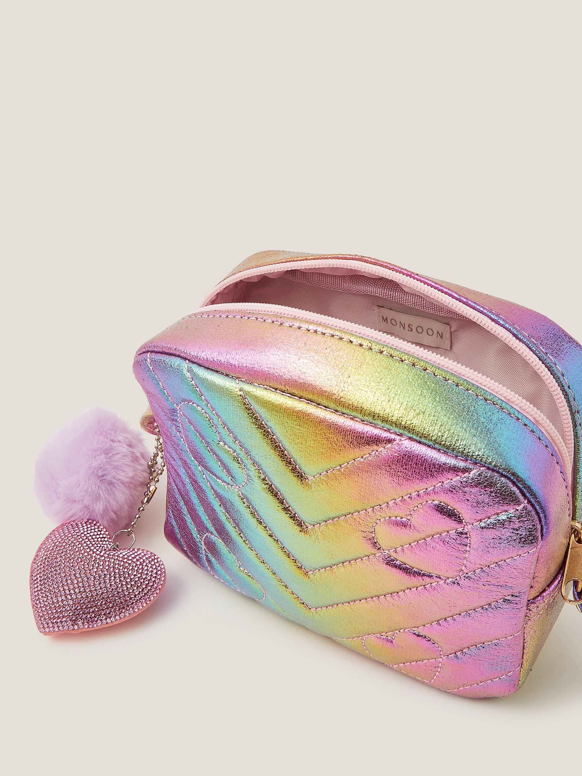 Product image 3 of 4, which shows Monsoon Kids' Quilted Rainbow Bag, Multi