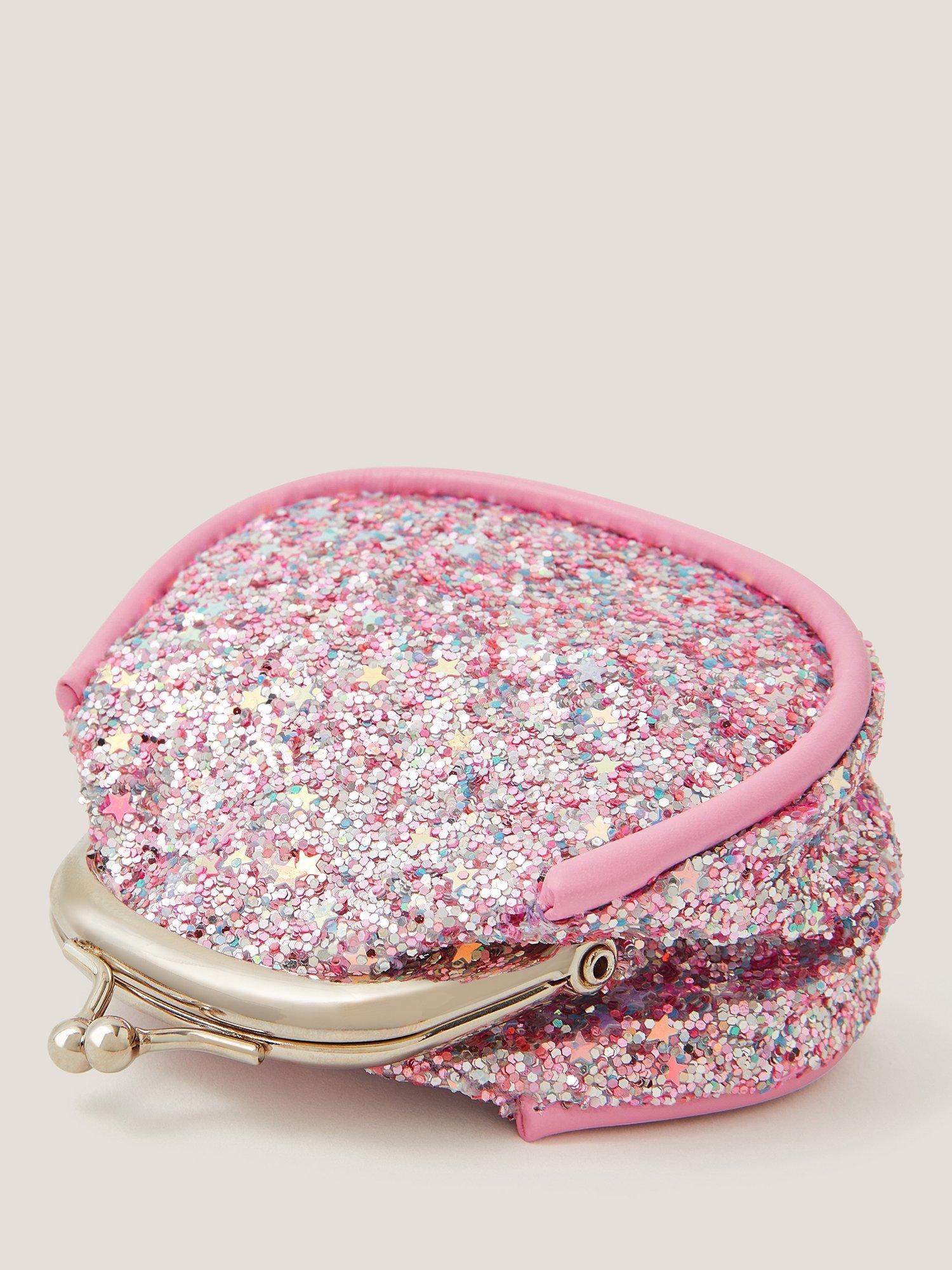 Product image 3 of 4, which shows Monsoon Kids' Mini Glitter Clip Frame Bag, Lilac
