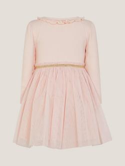 Monsoon Baby Fairy Wrap Disco Dress, Pink - view 2, Pink
