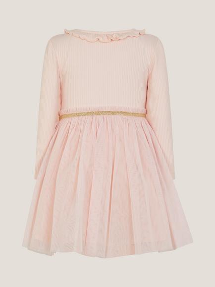 Monsoon Baby Fairy Wrap Disco Dress, Pink - view 2, Pink