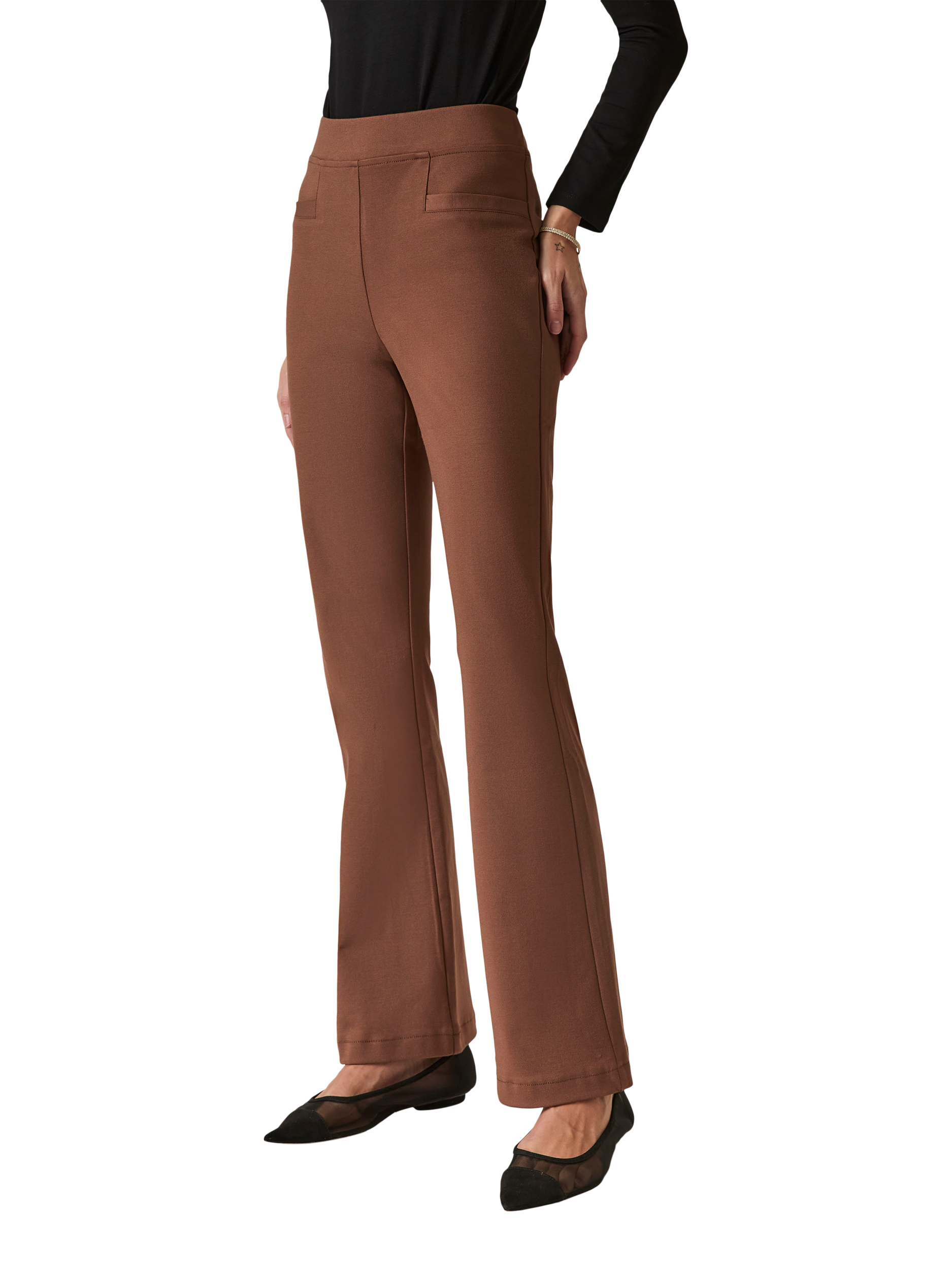 Product image 3 of 5, which shows James Lakeland Tailored Bootcut Trousers, Mocha, 8