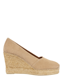 Penelope Chilvers Colina Suede Wedge Heel Espadrilles, Sand, Sand