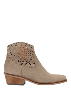 Penelope Chilvers Cassidy Suede Cut Out Ankle Boots, Camel, Camel