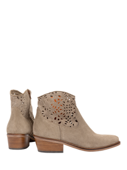 Penelope Chilvers Cassidy Suede Cut Out Ankle Boots, Camel - view 2, Camel