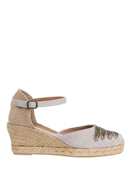 Penelope Chilvers Dali Suede Mary Jane Espadrille Sandals, Putty, Putty