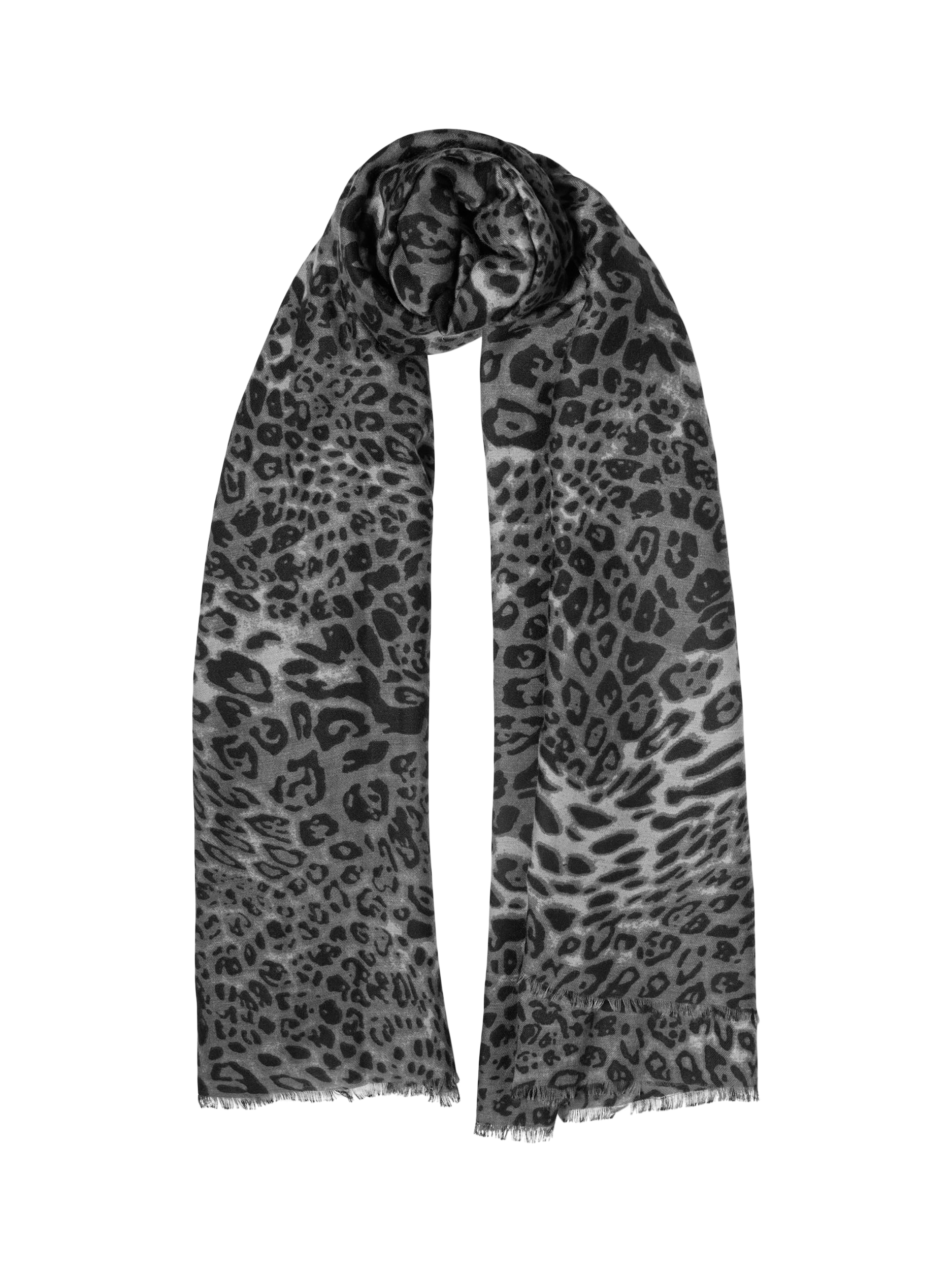 Product image 1 of 3, which shows James Lakeland Leopard Print Scarf, Black/Multi, One Size