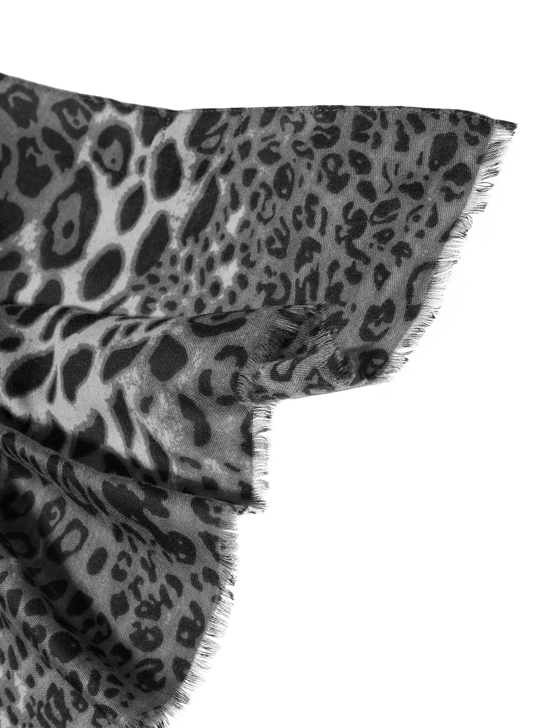 Product image 2 of 3, which shows James Lakeland Leopard Print Scarf, Black/Multi, One Size