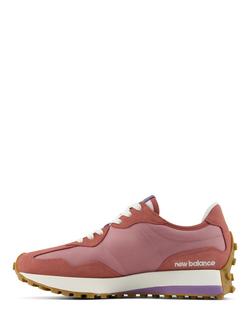 New Balance 327 Retro Running Trainers, Rosewood/Candied Violet - view 2, Rosewood/Candied Violet