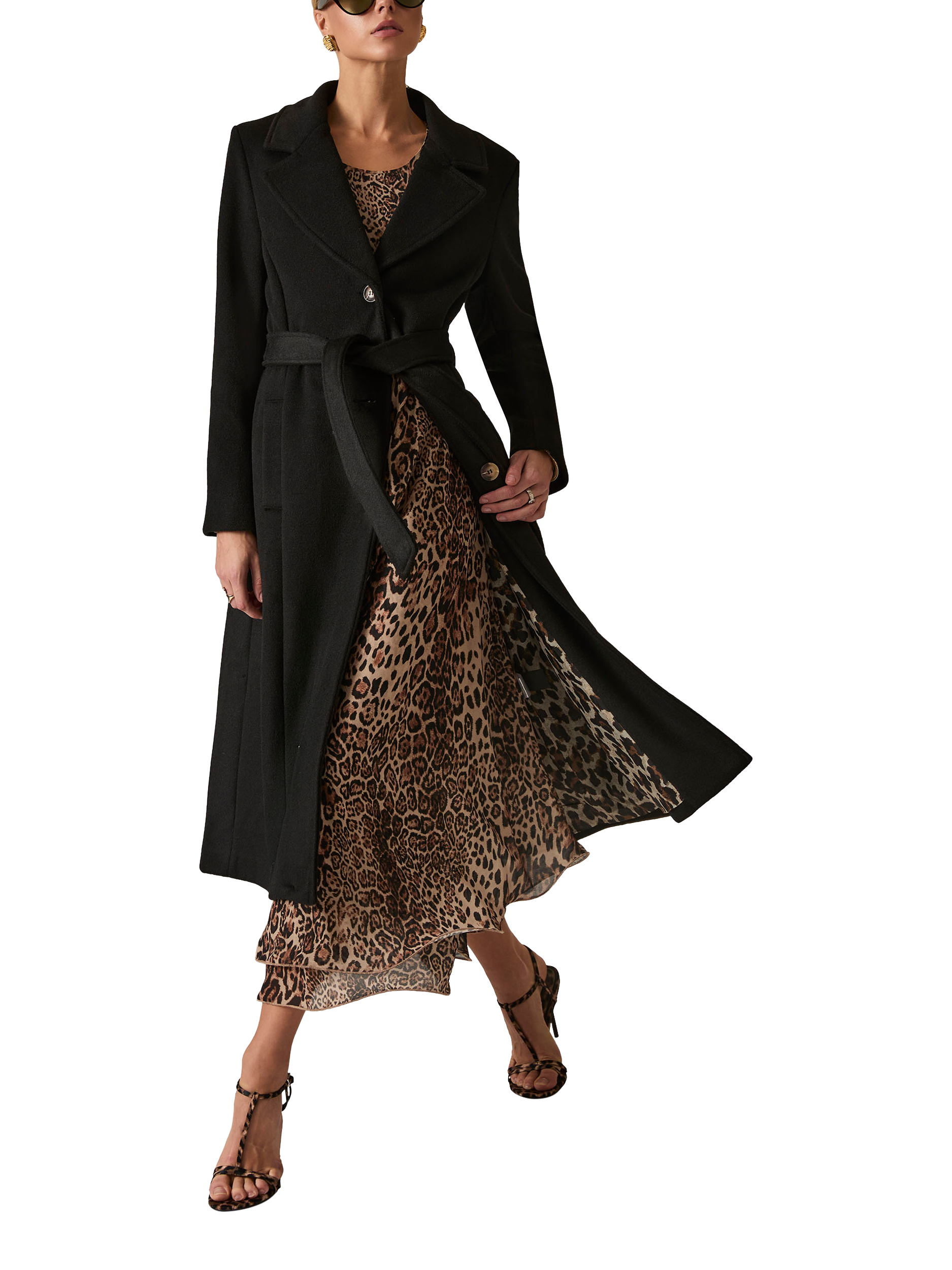 Product image 5 of 6, which shows James Lakeland Classic Midi Coat, Black, 8