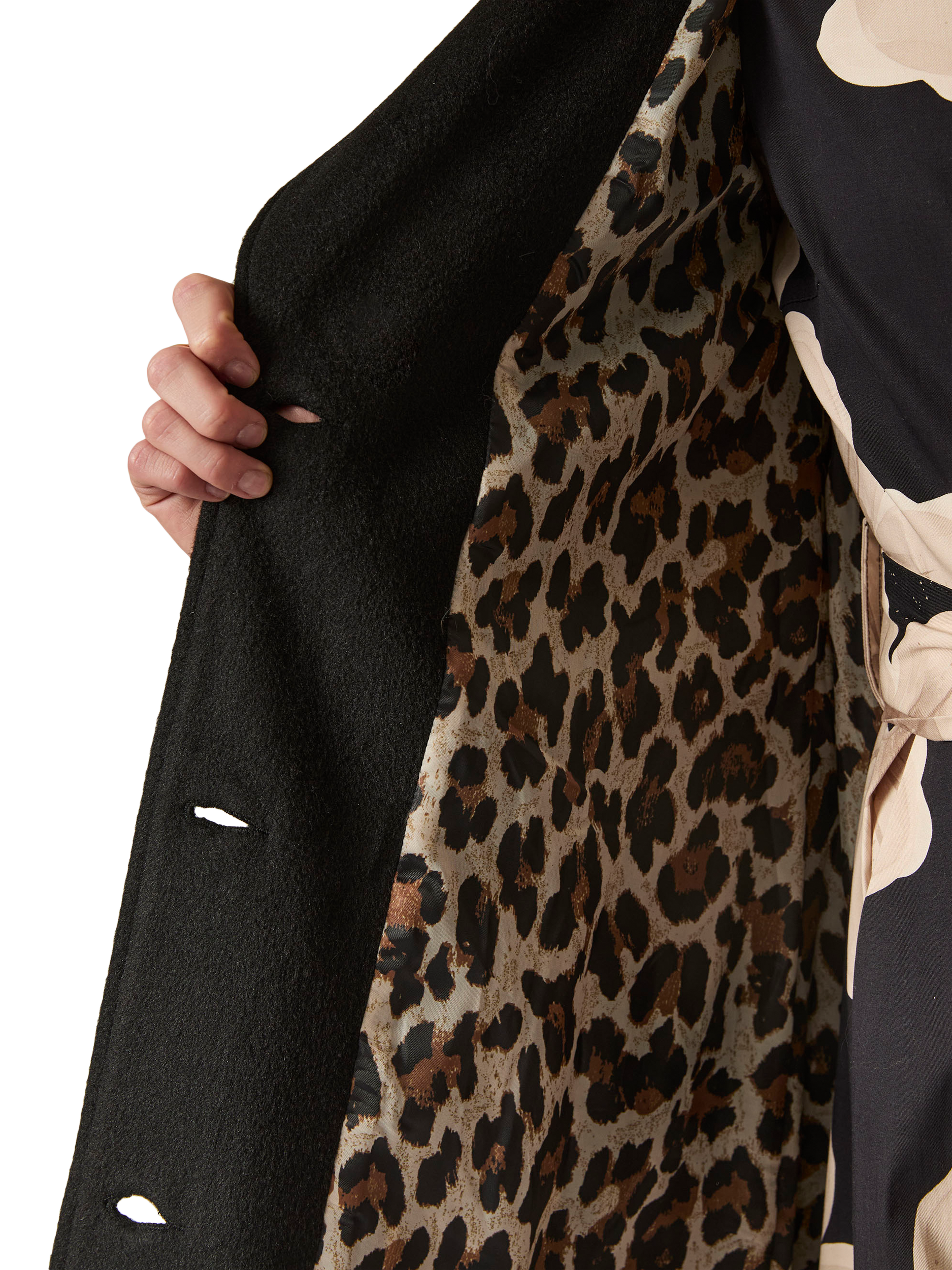 Product image 4 of 6, which shows James Lakeland Classic Long Coat, Black, 8