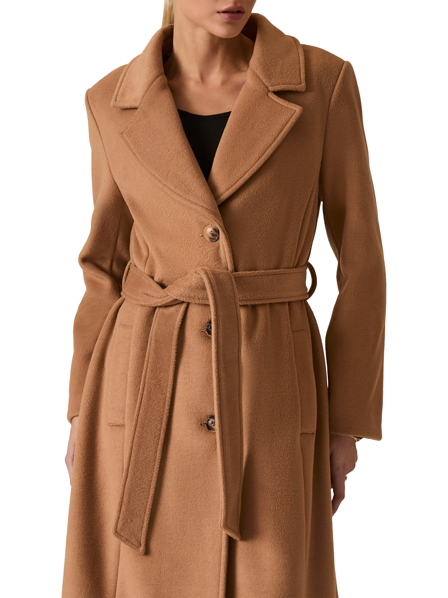 Product image 4 of 6, which shows James Lakeland Classic Midi Coat, Camel, 10