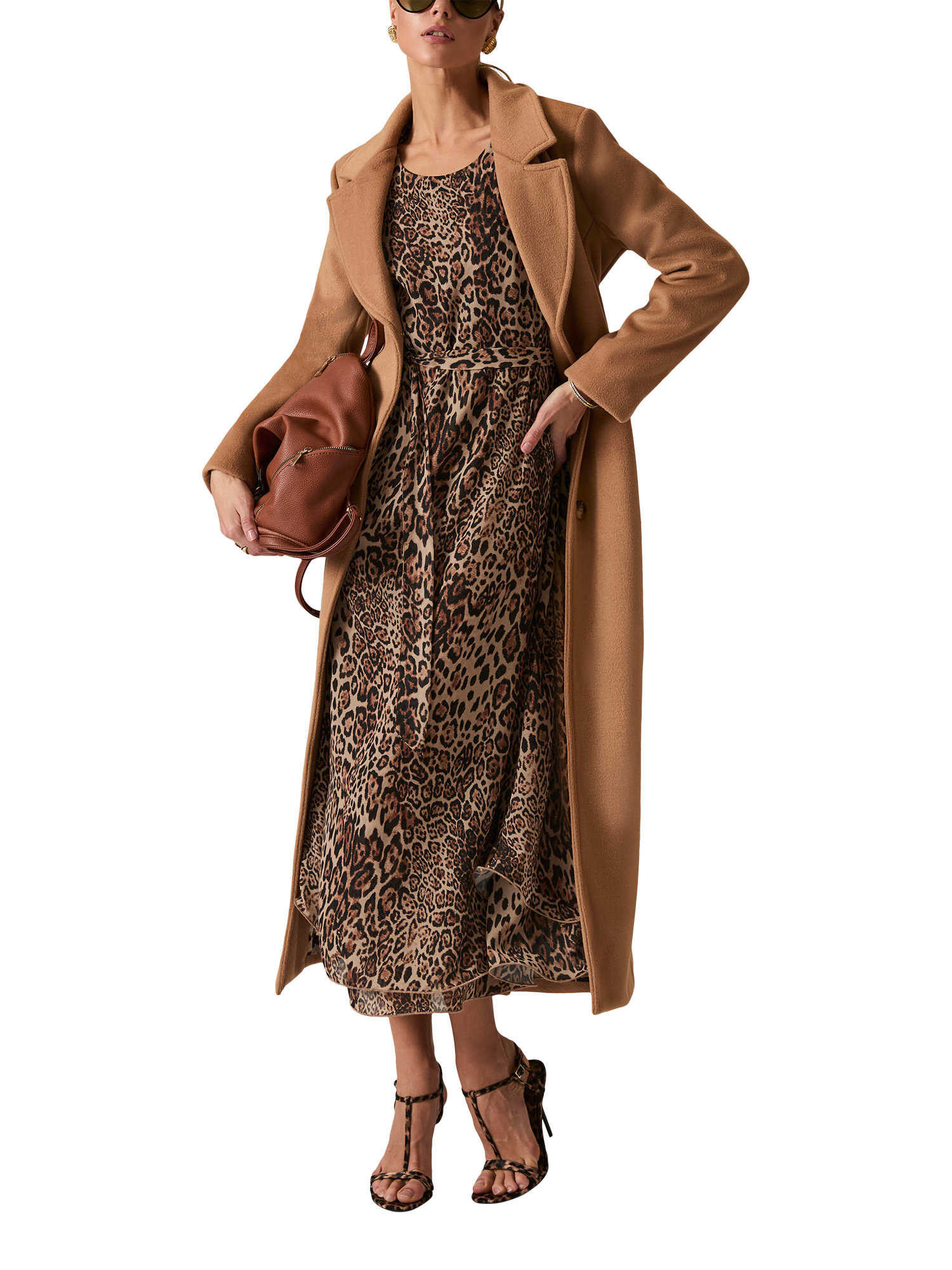 Product image 4 of 6, which shows James Lakeland Classic Long Coat, Camel, 10
