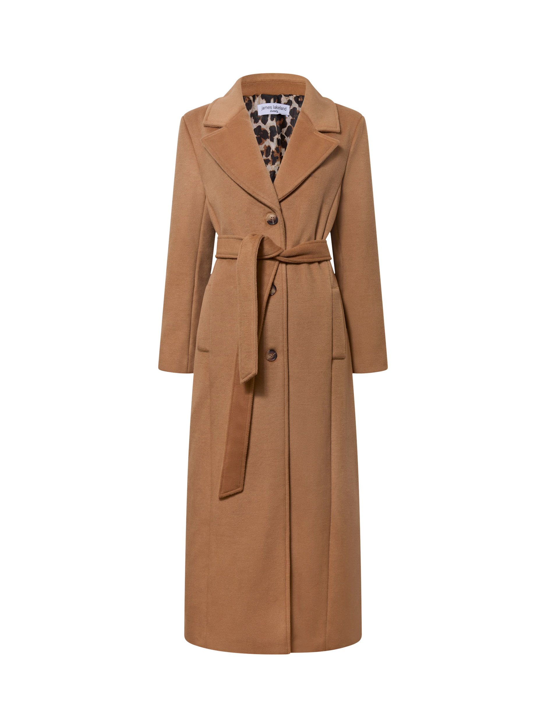 Product image 6 of 6, which shows James Lakeland Classic Long Coat, Camel, 10