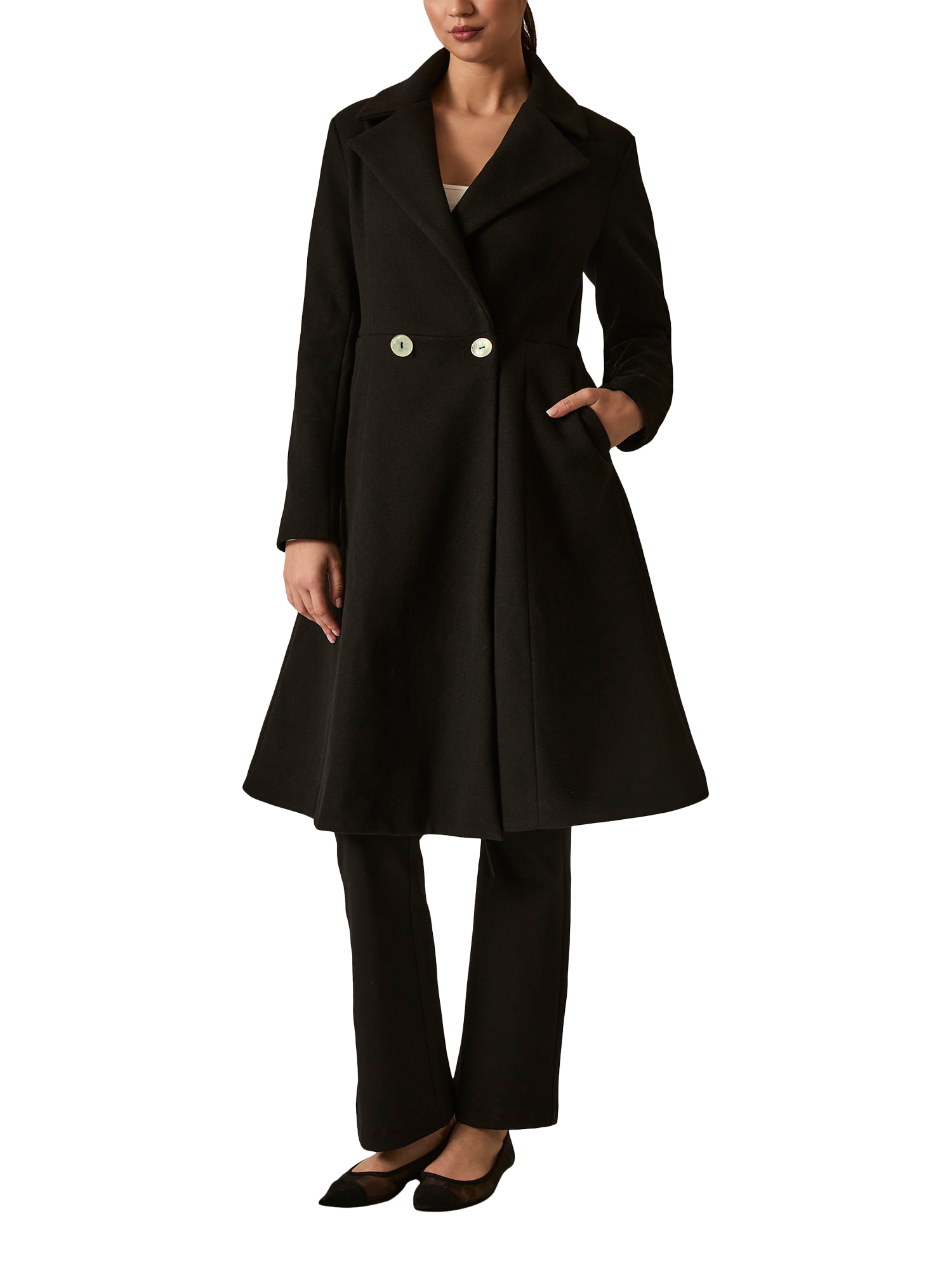 Product image 1 of 6, which shows James Lakeland Princess Coat, Black, 8