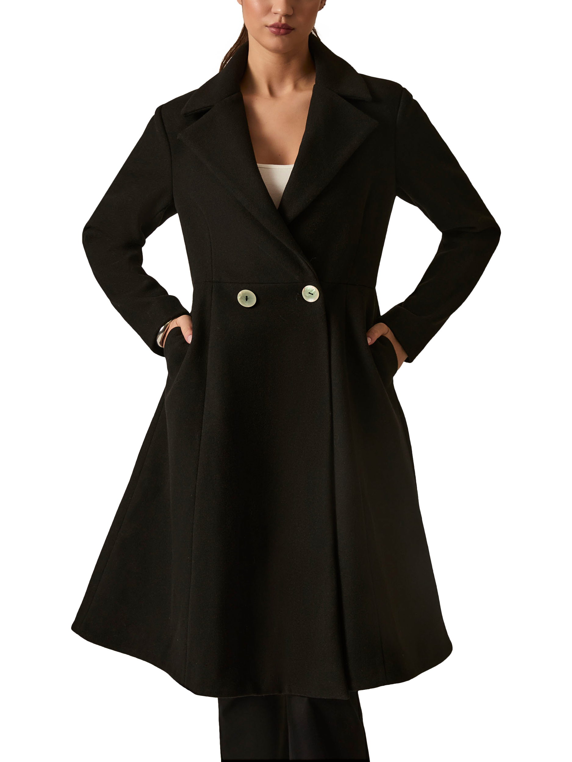 Product image 3 of 6, which shows James Lakeland Princess Coat, Black, 8