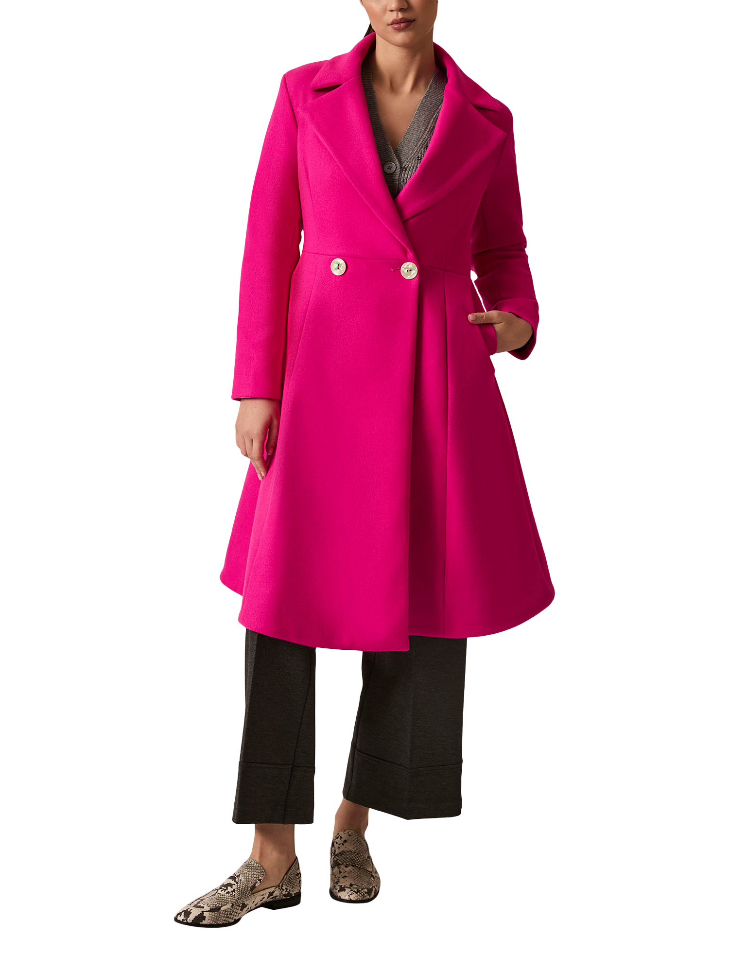 Product image 1 of 6, which shows James Lakeland Princess Coat, Pink, 8