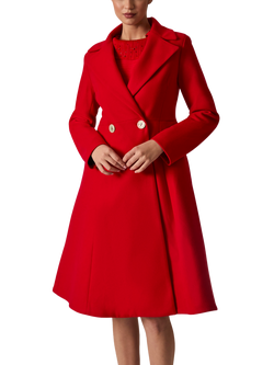 James Lakeland Double Breasted Princess Coat, Red, Red