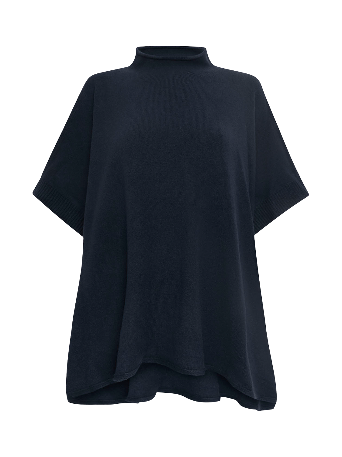 Product image 5 of 5, which shows James Lakeland Short Sleeve Poncho, Navy, One Size