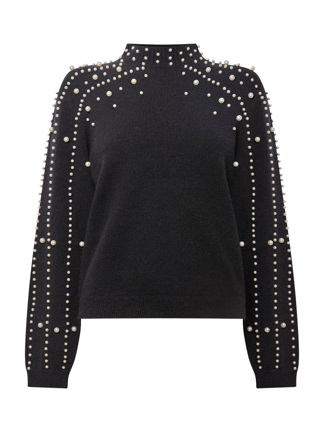 Product image 6 of 6, which shows James Lakeland Pearl Studded Jumper, Black, 10