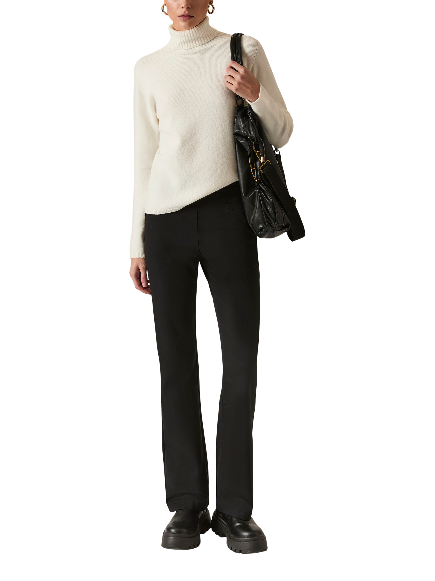 Product image 4 of 5, which shows James Lakeland Tailored Bootcut Trousers, Black, 8