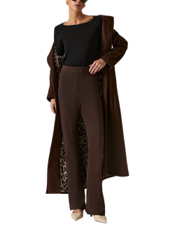 James Lakeland Tailored Bootcut Trousers, Brown, Brown