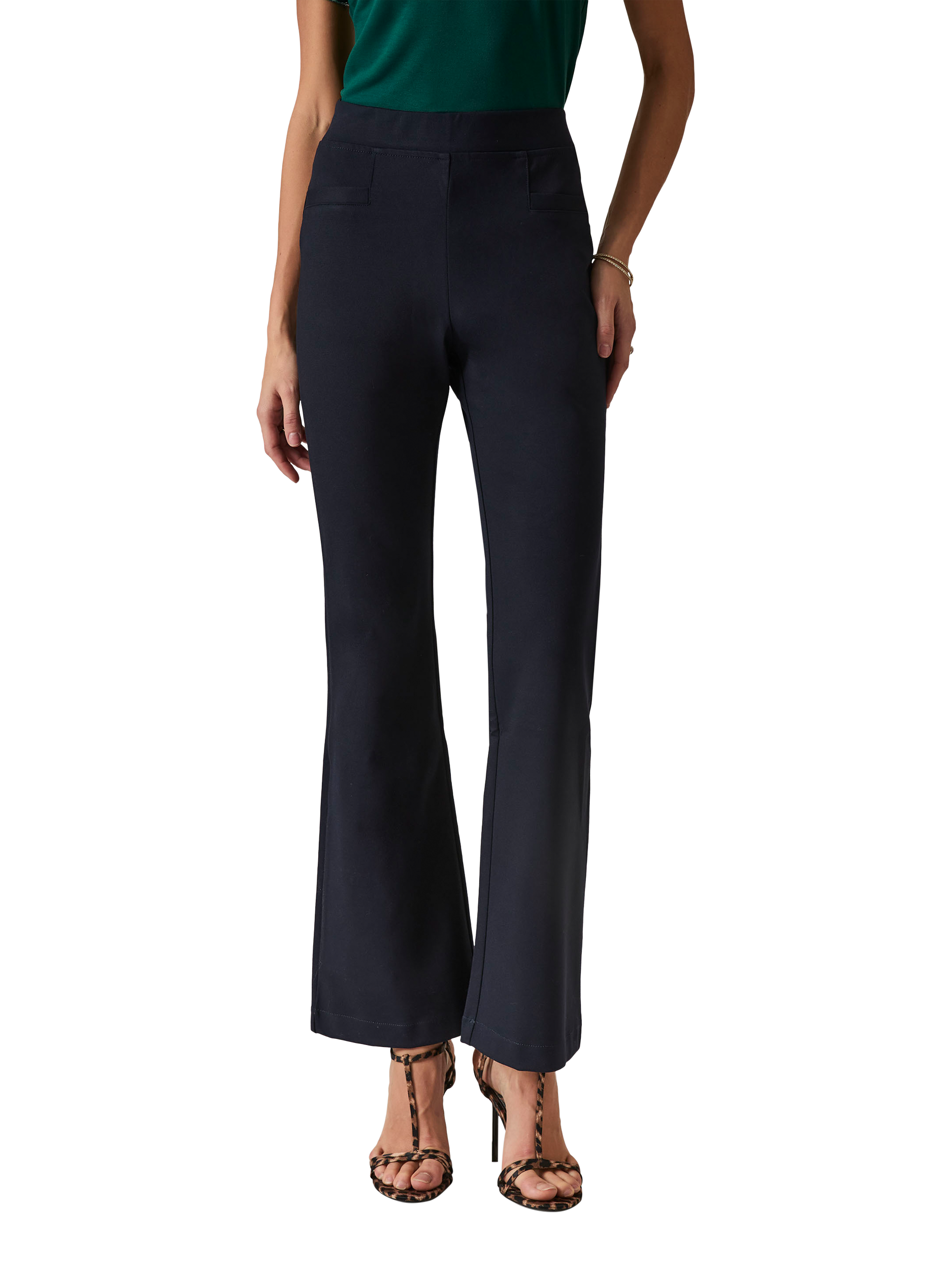 Product image 3 of 5, which shows James Lakeland Tailored Bootcut Trousers, Navy, 8