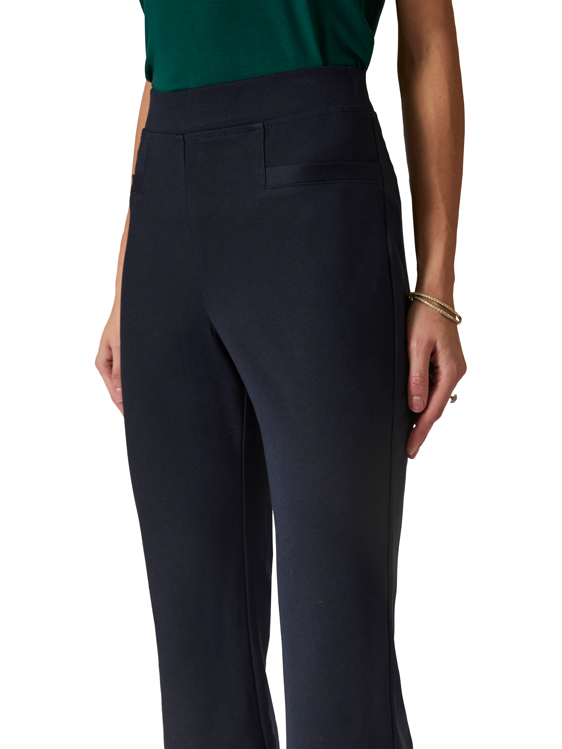 Product image 4 of 5, which shows James Lakeland Tailored Bootcut Trousers, Navy, 8