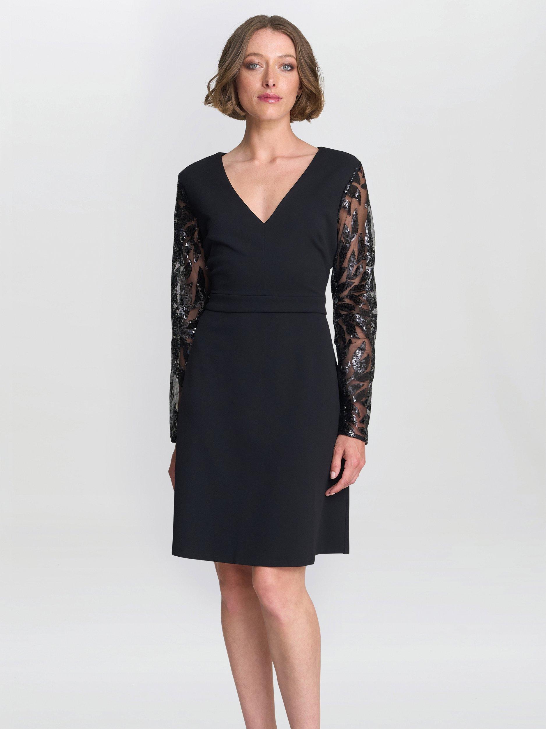 Gina Bacconi Angie Cocktail Dress, Black
