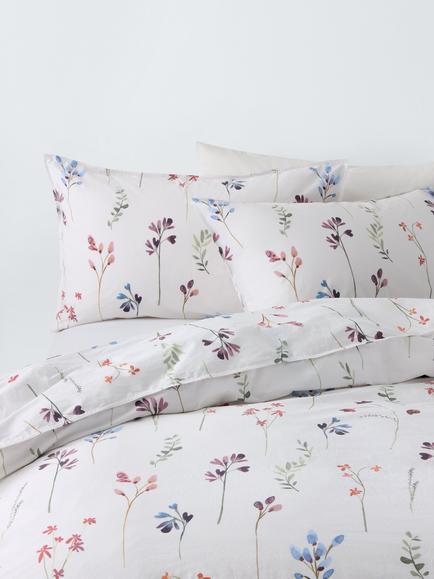 John Lewis Joni Washed Cotton Percale Duvet Cover Set, 200 Thread Count, Multi, Multi