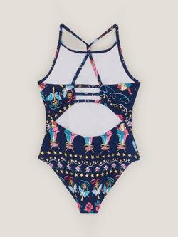 Monsoon Kids' Ice Cream Swimsuit, Navy - view 2, Navy