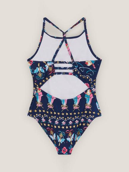 Monsoon Kids' Ice Cream Swimsuit, Navy - view 2, Navy