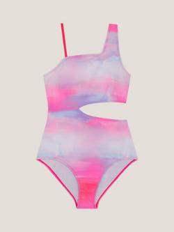 Monsoon Kids' Ombre Cut Out Swimsuit, Pink, Pink
