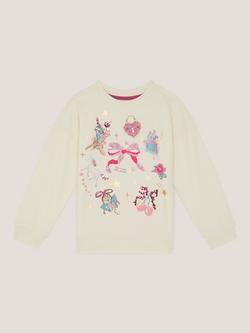 Monsoon Kids' Magical Unicorn Print Sweatshirt, Ivory - view 2, Ivory