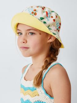 John Lewis Kids' Fruit Reversible Bucket Hat, White, White