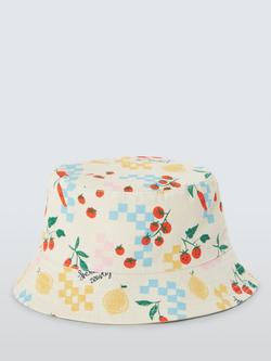 John Lewis Kids' Fruit Reversible Bucket Hat, White - view 2, White